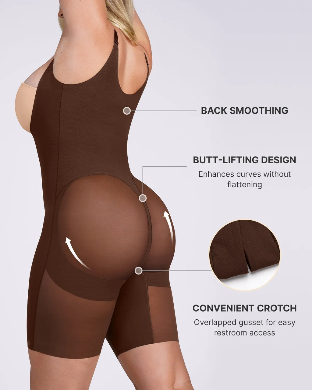 Bare Essentials™ Cream Touch™ Open Bust Smoothing Bodysuit