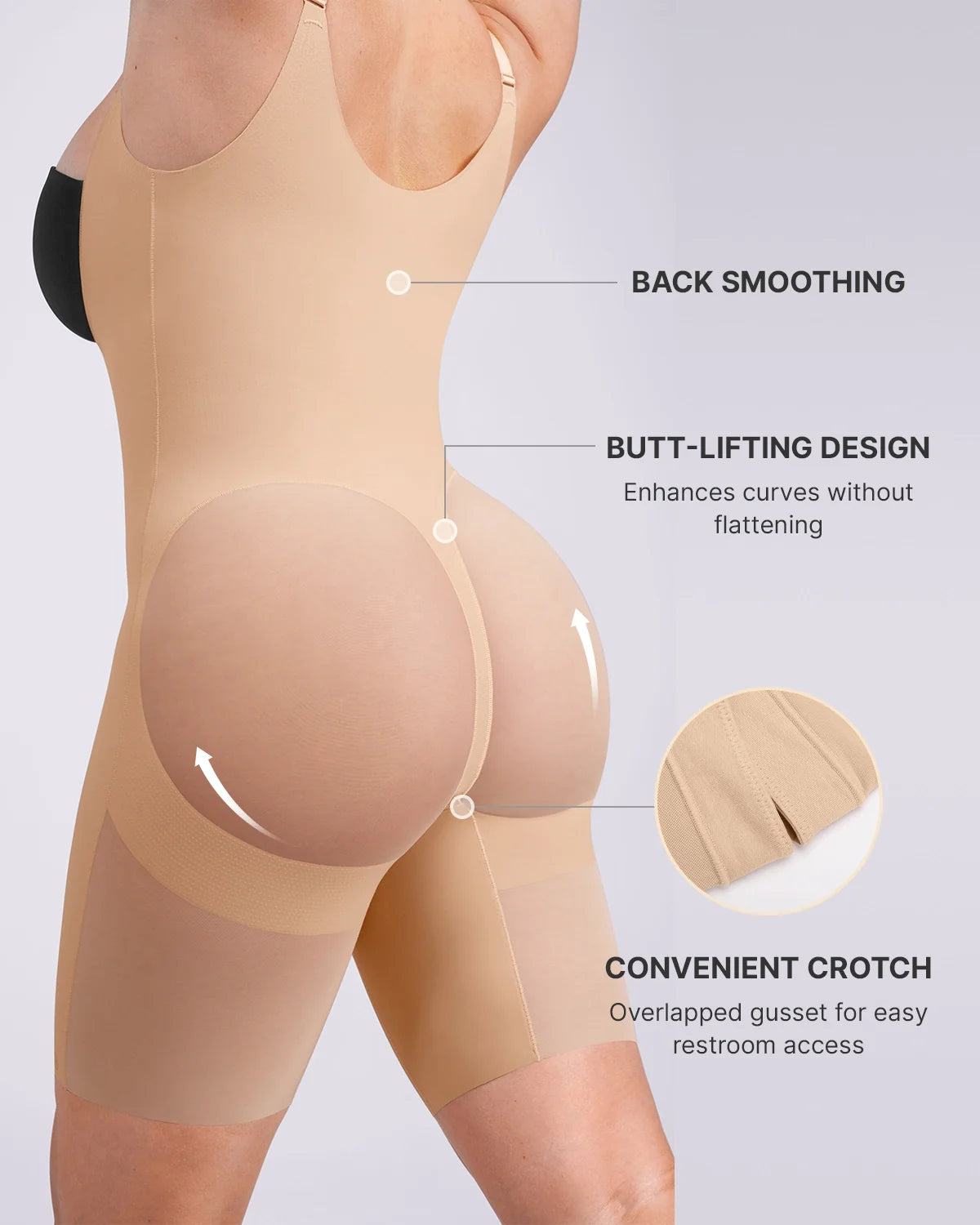 Bare Essentials™ Cream Touch™ Open Bust Smoothing Bodysuit