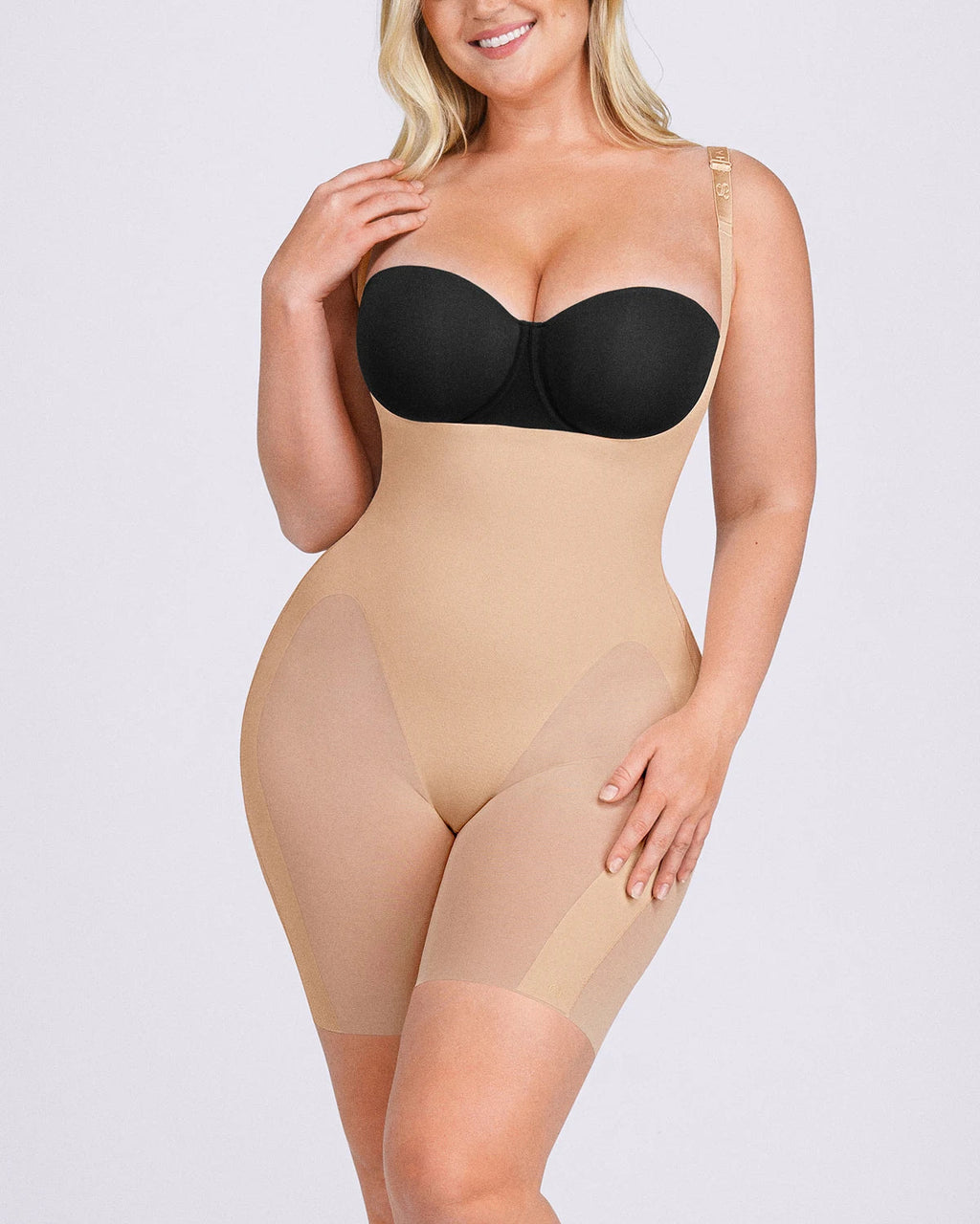 Bare Essentials™ Cream Touch™ Open Bust Smoothing Bodysuit